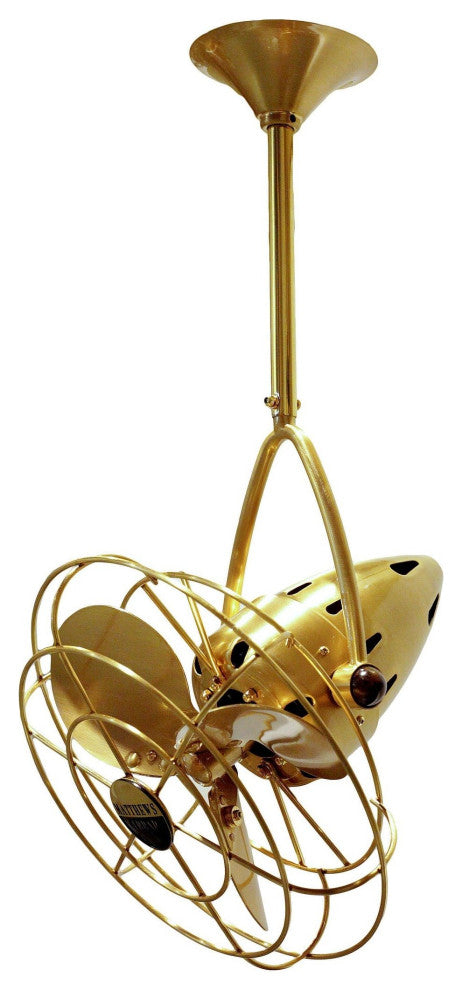 Jarold Ceiling Fan - Metal Blades in Brushed Brass