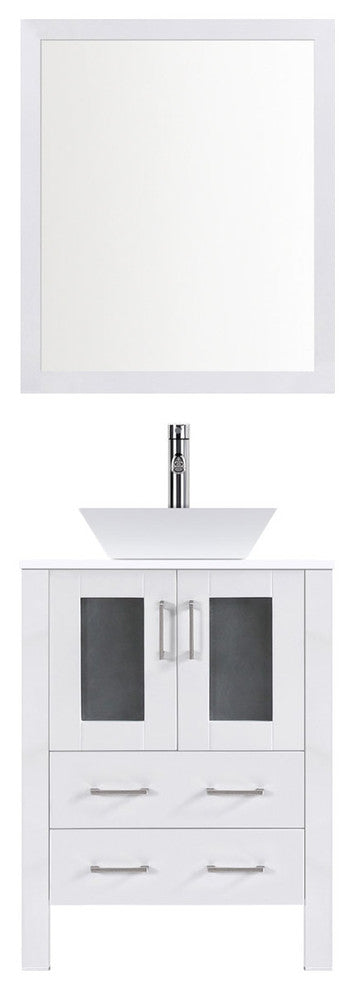 Modern Vanity Cabinet Sets Style 2 by LessCare, White, 30"