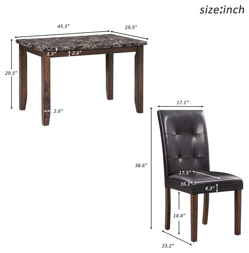 5 Piece Dining Table Set