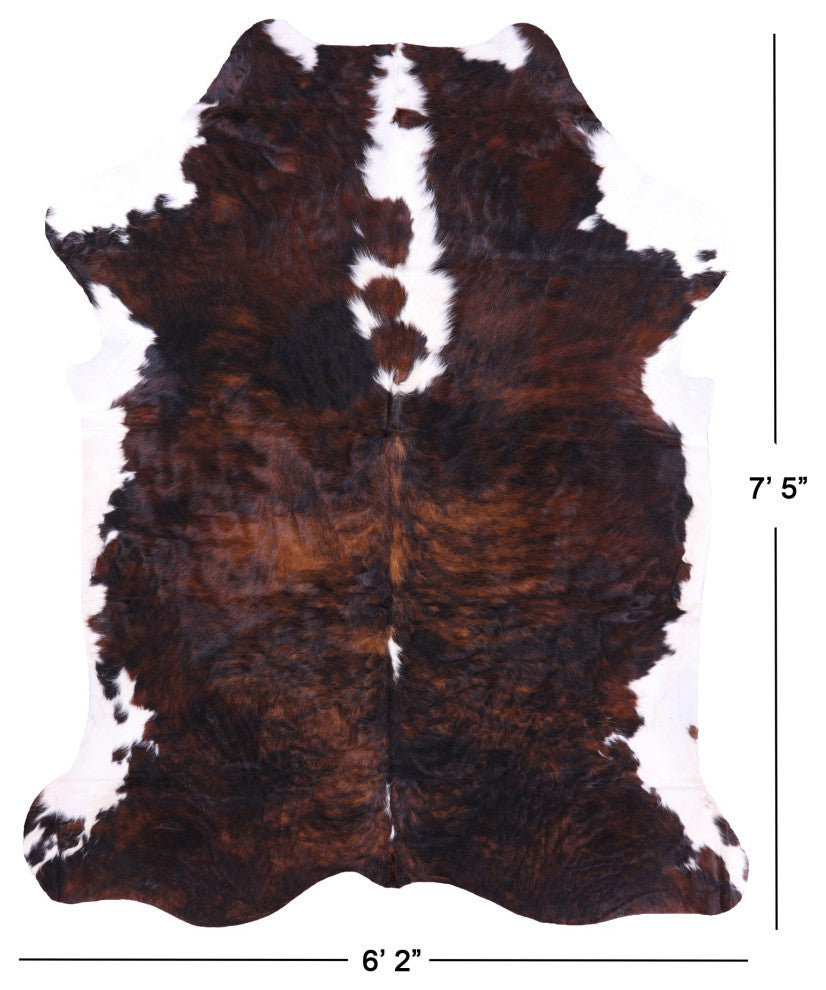 Organic Natural Hair-On Cowhide Area Rug 7' 5" X 6' 2" C1747