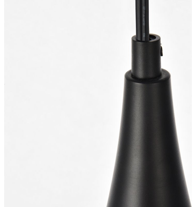 Nina 1-Light Black Plug-In Pendant