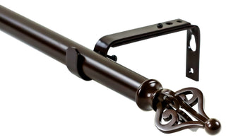 1" Portia Drapery Curtain Rod, Bronze, 48"-84"