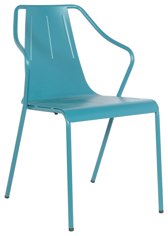 Patio Dining Armchair in Frosted Teal(Set of 4)