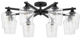 Quorum International 358-8 Veno 8 Light 32"W Semi-flush Ceiling - Matte Black