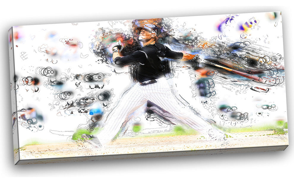 "Baseball Home Run" Canvas Painting