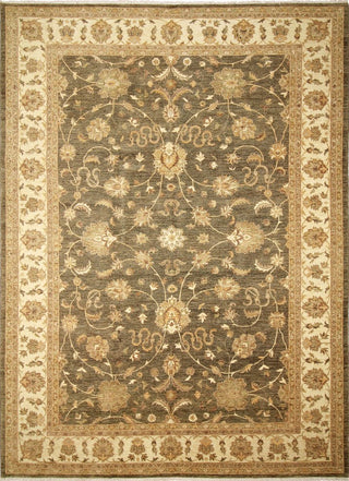 Peshawar Janar Green-Gray/Ivory Rug, 9'11"x13'6"