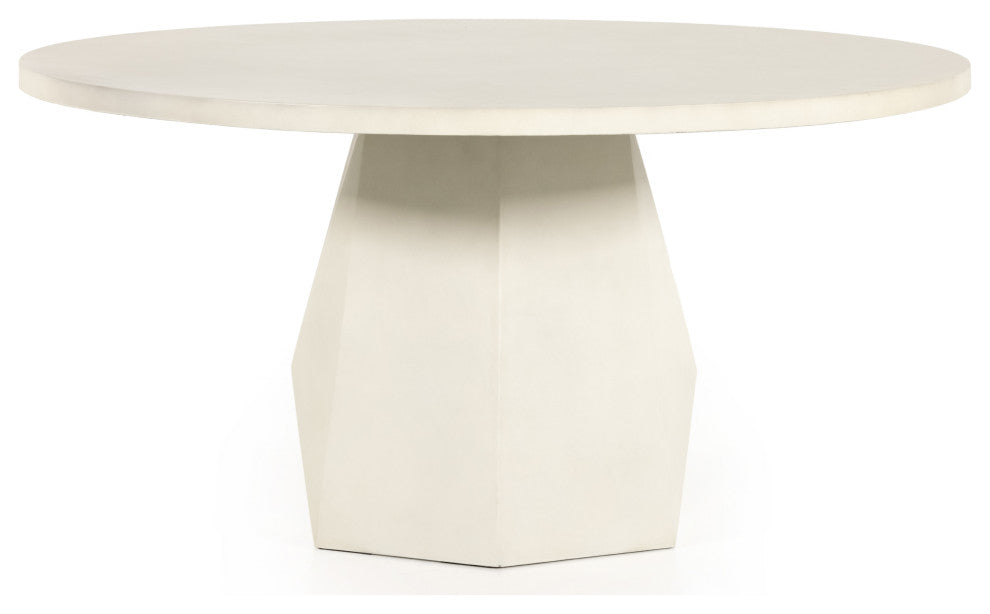 Bowman Outdoor Dining Table-60-White