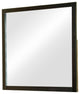Benzara BM168971 Mirror With Wooden Frame, Espresso Brown