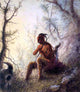 Alfred Jacob Miller A Sioux Indian at a Grave, 20"x25" Wall Decal