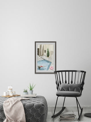 "Swim and Float" Framed Painting Print, 24"x36"