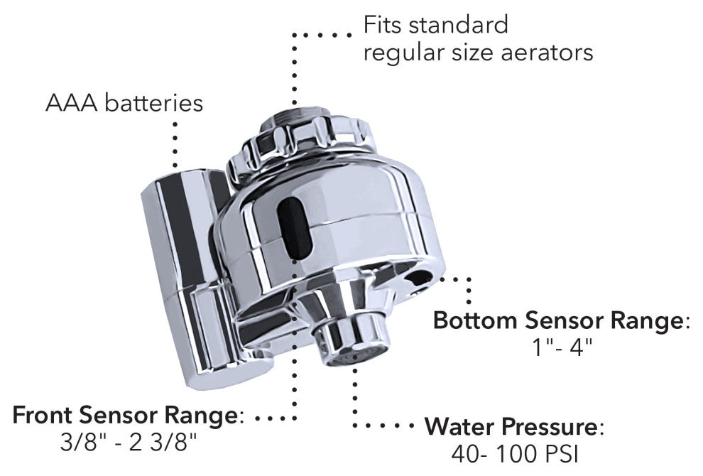Whitehaus WH-TA1301 Eco-Friendly Touchless Faucet Aerator With Smart Sensor
