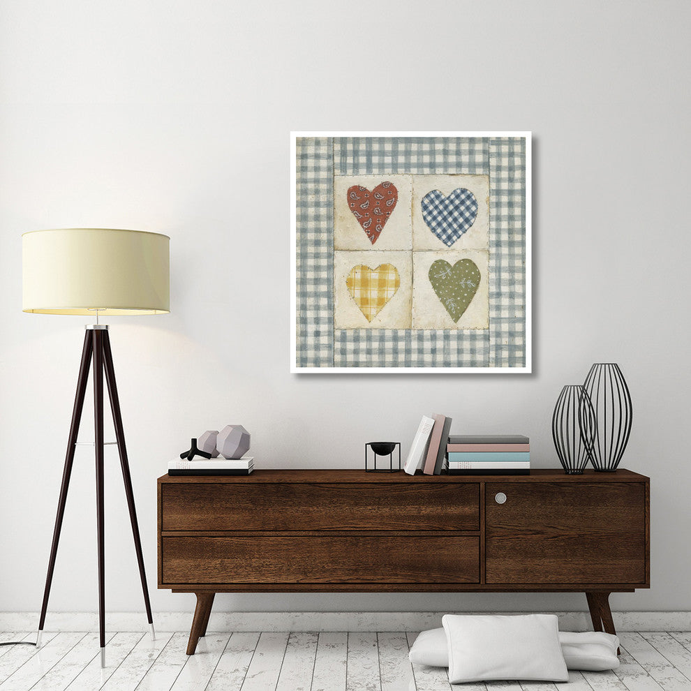 "Americana Hearts" Digital Paper Print by David Carter Brown, 42"x42"