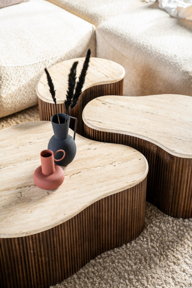 Organic Travertine Coffee Table | Eleonora Mari, Medium