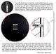 Beveled Round Wall Mirror,Solid Wood Frame, 0.75"-Beveled Center Mirror,32"x32"