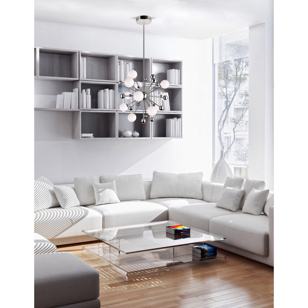 Element 11 Light Chandelier With Polished Nickel Finish