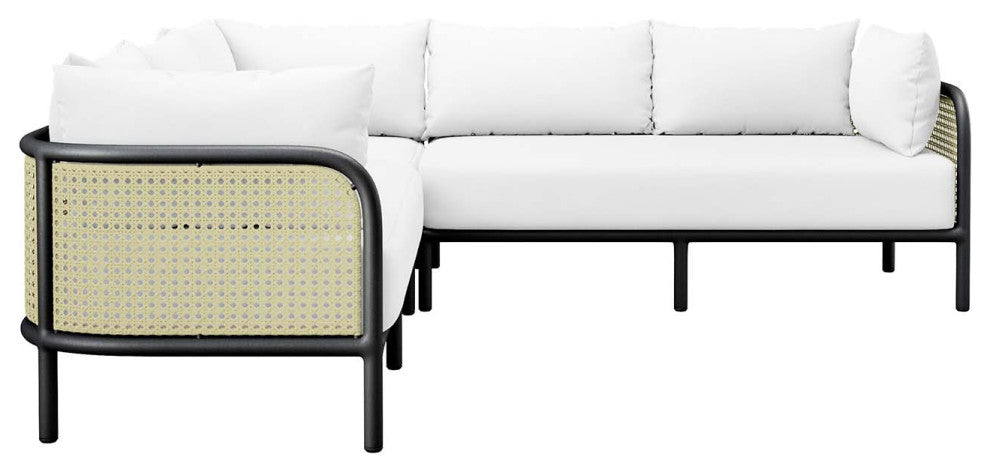 Hanalei Outdoor Patio 3-Piece Sectional, Ivory White