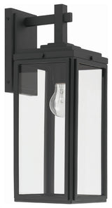 Byron 1-Light Matte Black Outdoor Wall Mount