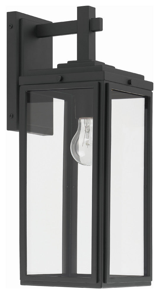 Byron 1-Light Matte Black Outdoor Wall Mount