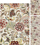 Dilek Transitional Floral Area Rug, Ivory, 5' X 7', 20'' X 60'', 20'' X 32''