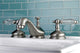 Kingston Brass Widespread Bathroom Faucet With Brass Pop-Up, Brushed Nickel