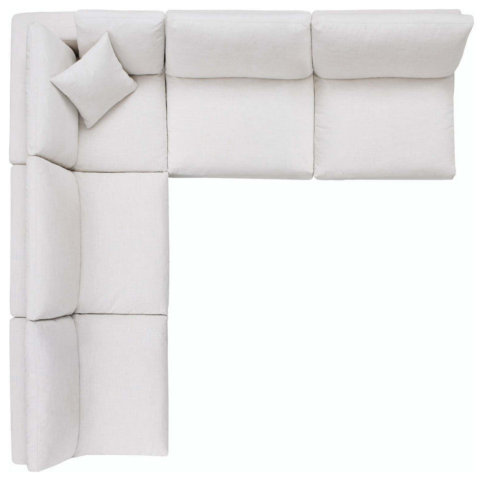 Commix Down Filled Overstuffed 5 Piece Sectional Sofa Set