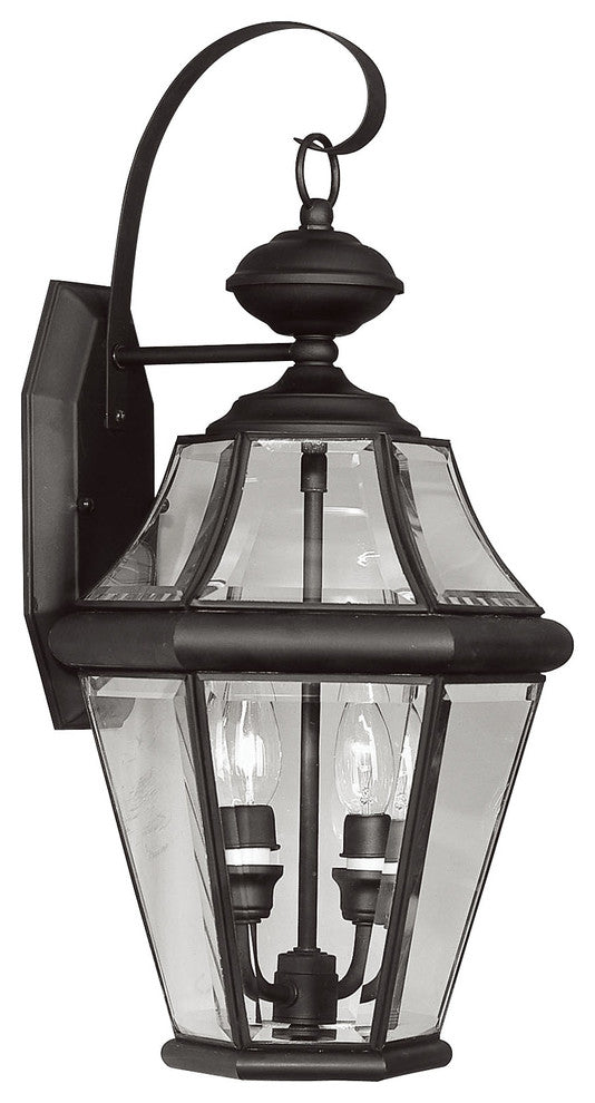 Georgetown Outdoor Wall Lantern, Black