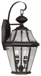 Georgetown Outdoor Wall Lantern, Black