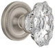 Rope Rosette Passage Chateau Door Knob, Satin Nickel