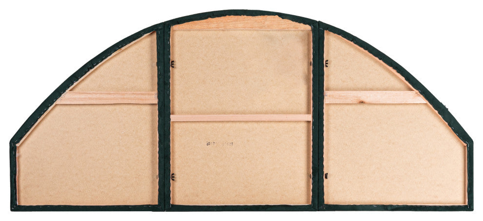 Upholstered Velvet Sound Reducing Panel Arched Headboard, Emerald Green, King