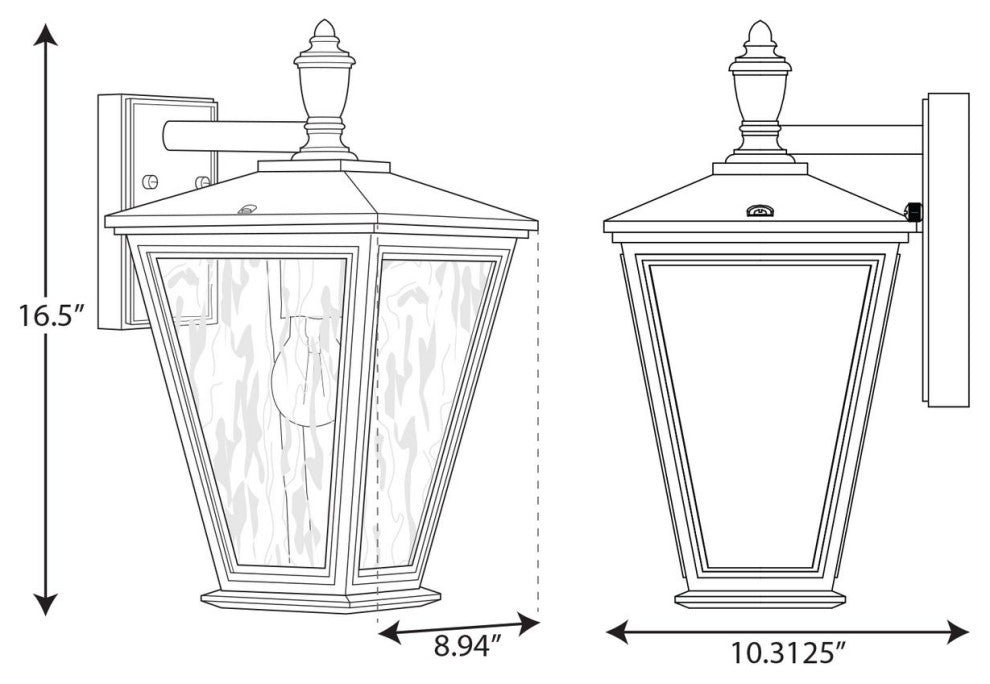 Cardiff Collection 1-Light Medium Wall Lantern with DURASHIELD