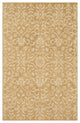 Contemporary Area Rug, Golden Polyester With Beautiful Floral Pattern, 10' X 14'
