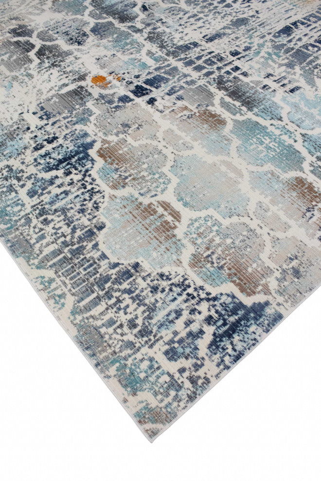 Noori Rug Low-Pile Todd Ivory/Blue Rug