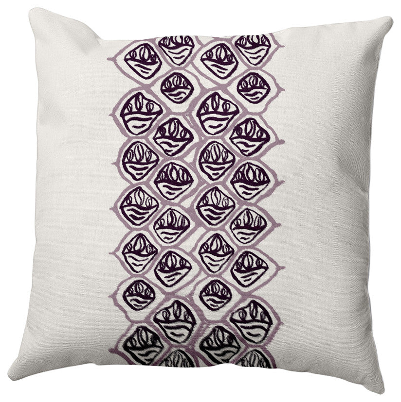Reverse Stack Pillow, Purple, 18"x18"