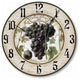 Vintage-Style Classic Wine Grapes Wall Clock, 10.5 Inch Diameter
