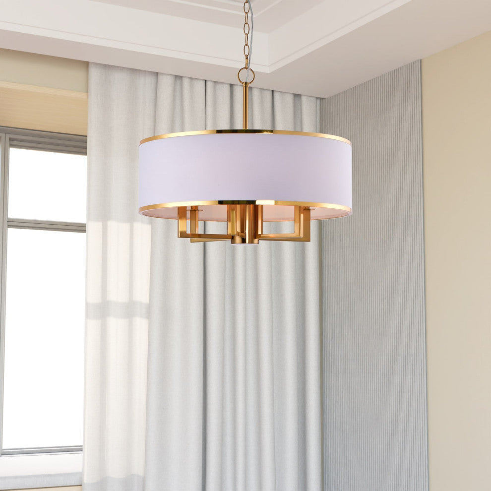 Lazzur Vesle 6 Light 24" Satin Gold Pendant