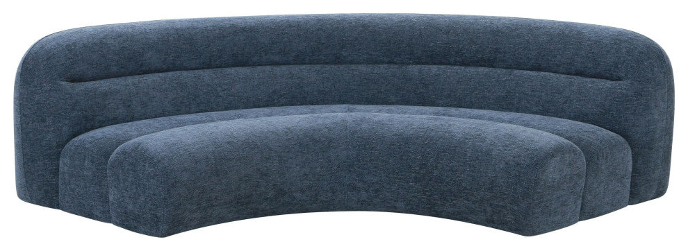 Divani Casa Forman Modern Blue Fabric Modular Sectional Sofa