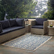 Vintage Area Rug Floor Carpet, Indoor Outdoor, Rectangular, 9x12, Blue Beige