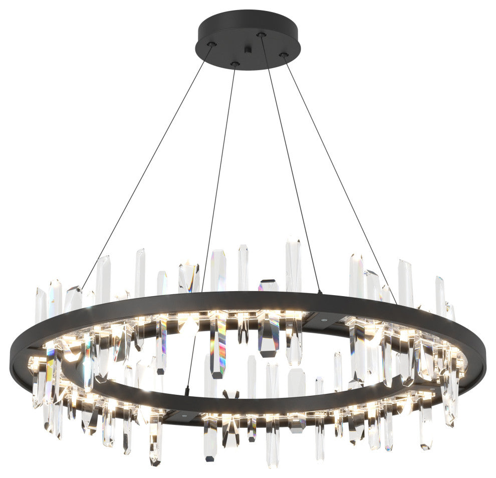Solitude Circular LED Pendant, Black