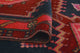 Fine Vintage Distressed Delvis Burgundy/Navy Runner, 4'2x11'5