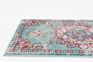 Unique Loom Light Blue Valencia Medici 2' 2 x 6' 7 Runner Rug