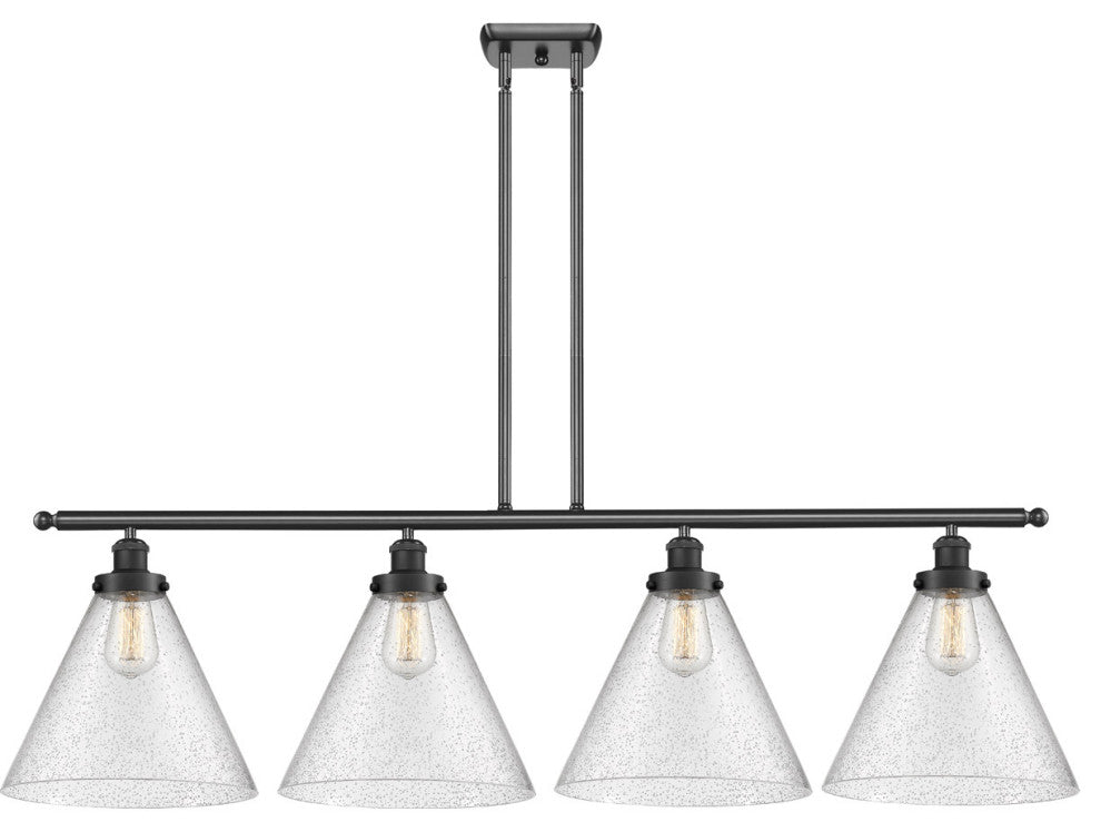 Innovations 916-4I-BK-G44-L-LED 4-Light Island Light, Matte Black