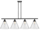 Innovations 916-4I-BK-G44-L-LED 4-Light Island Light, Matte Black