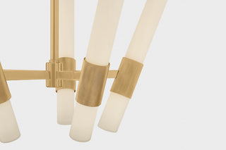 Corbett Lighting Krakow Integrated LED Chandelier, Vintage Brass, 32"Dx26.5"H