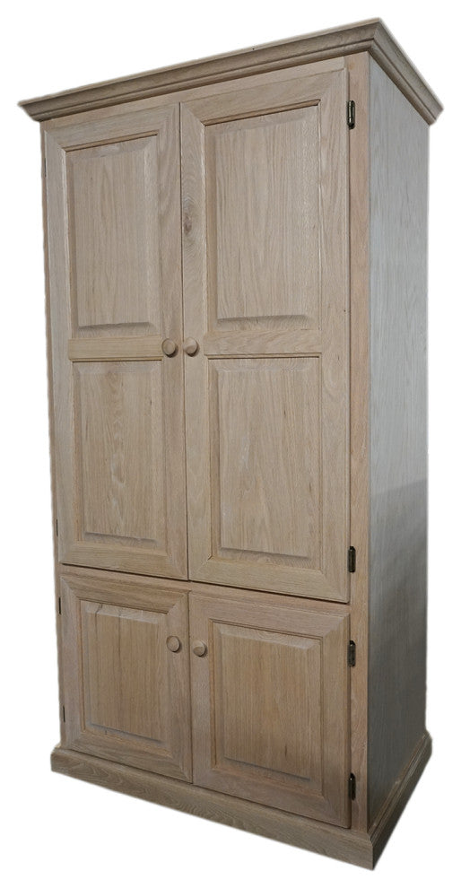 Extra Wide Oak Kitchen Pantry, Unfinished