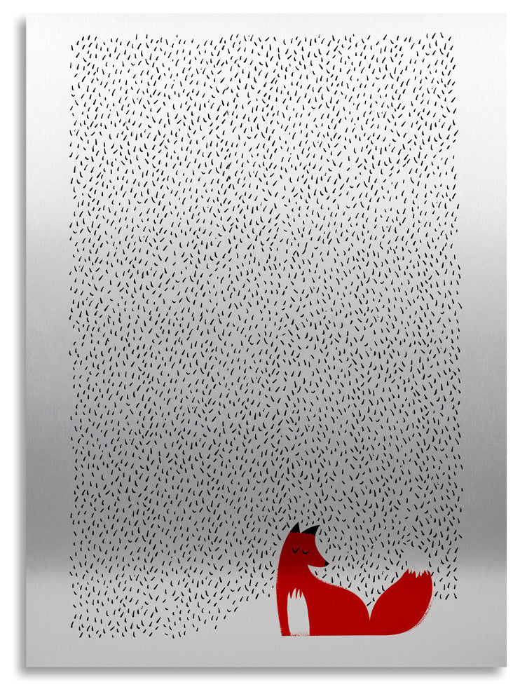 Robert Farkas 'Black Grass' Floating Brushed Aluminum Art