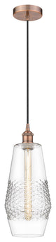 Innovations 616-1P-AC-G682-7 1-Light Mini Pendant, Antique Copper