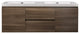 60" Wall-Mounted 2-drawer Bathroom Vanity Set with Integrated Double Sink, Gray Oak