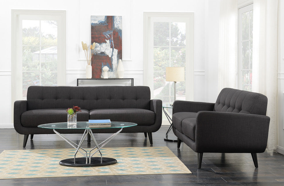 Picket House Furnishings Hailey Sofa & Loveseat Set, Charcoal