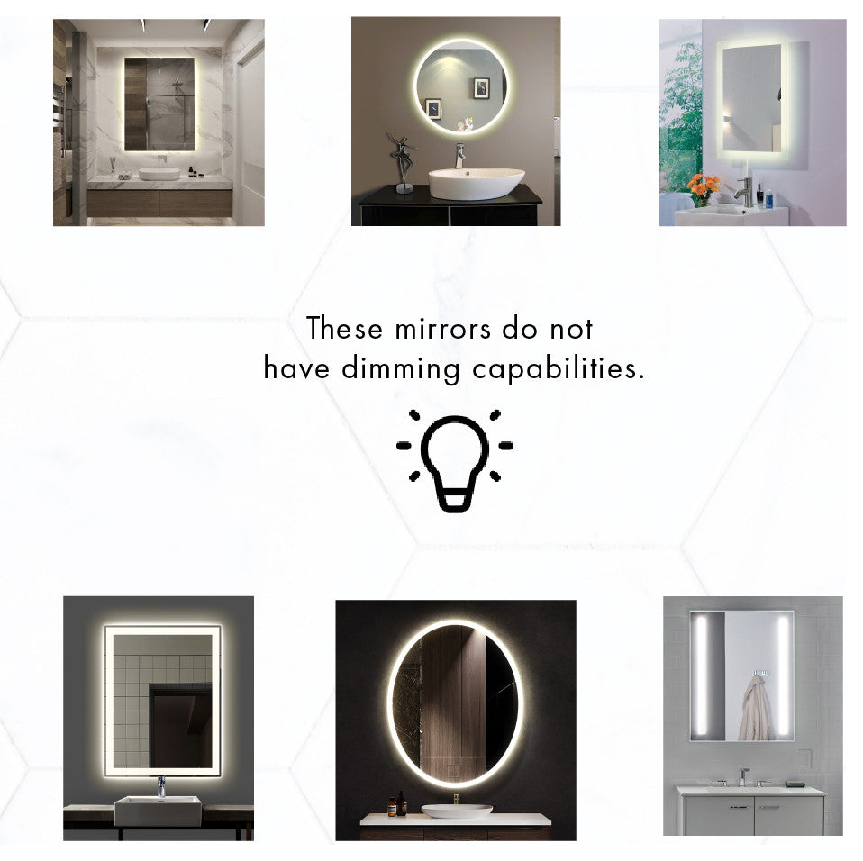 Aurora Backlit LED Mirror, 48"x36"x1.75"
