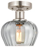 Innovations 616-1F-SN-G92 Fenton 1 Light Semi-Flush Mount, Brushed Satin Nickel